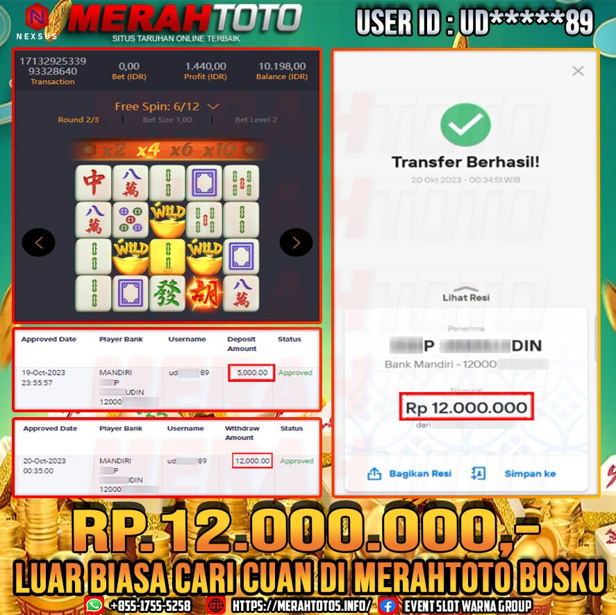 Bukti JP Slot Member MERAHTOTO - Memenangkan Jackpot Pearmainan slot online sangat populer di kalangan pemain judi online di seluruh dunia.